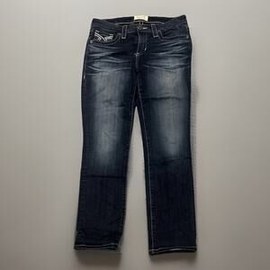 Big Star Maddie Y2K StyleStretch 7/8 Length Jeans Womens Size 27w Dark Blue